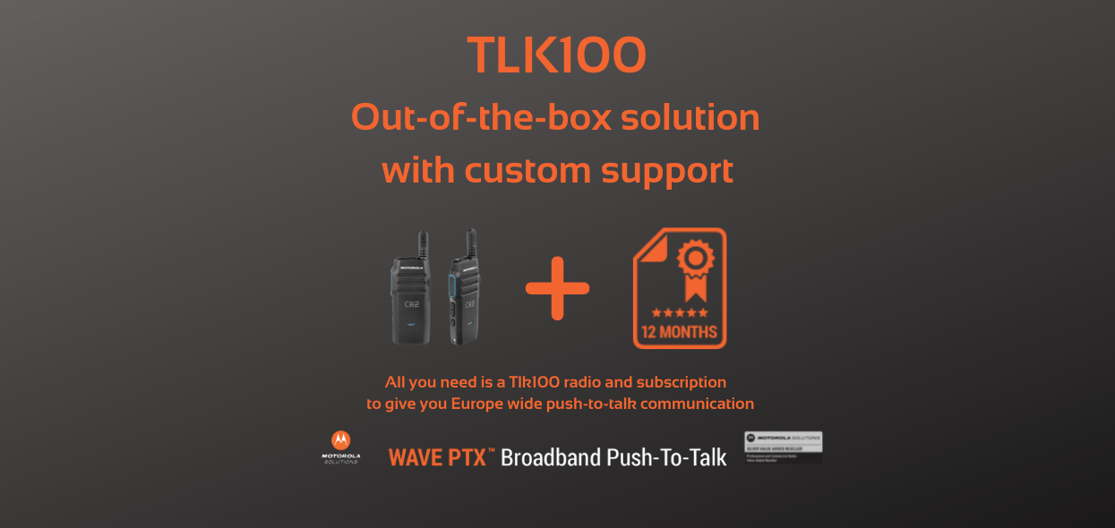 TLK100 Out-of-the-box solution with custom support (1245 x 590 px) TLK100 out of the box solution